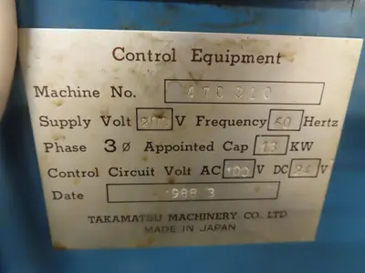 1988 TAKAMATSU MACHINERY COMPAN EX-10 CNC Turning | MD Equipment Services LLC (14)