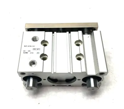 USED SMC COMPACT GUIDED SLIDE CYLINDER 40MM BORE 25MM STROKE