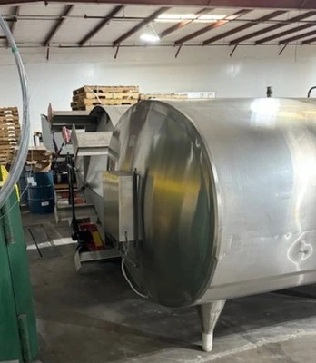 4000  Gallon De Laval  Stainless Steel Jacketed Horizontal Storage Tank