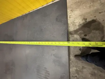 36" X 72" X 9" THICK BLACK GRANITE SURFACE PLATE WITH STAND: STOCK #23490