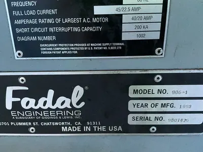 Used 1998 FADAL ENGINEERING 9061 Vertical Machining Centers Ohio US | HGR 24 #1419560