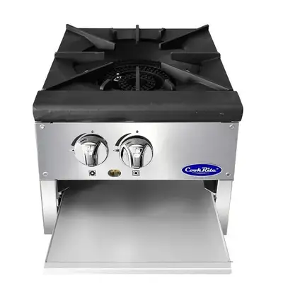 New | in-Stock Atosa New Atosa ATSP-18-1L Single Gas Stock Pot Stove (Low Height) Gas Cooking Equipment Illinois US | Falcon Restaurant Supply #1375285