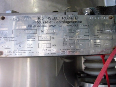 (6) Robatel BXP 800 centrifugal extractors, 316L SS.