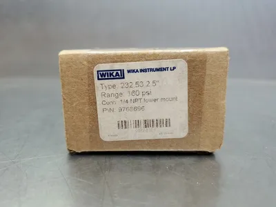 Wika 9768629 Pressure Gauge, Type: 232.53, 160PSI, 2.5" 6E-7