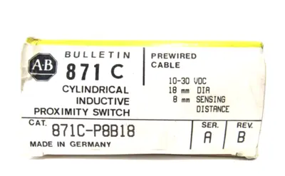 NEW ALLEN BRADLEY 871C-P8B18 PROXIMITY SWITCH SER.A 871CP8B18