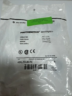 New | in-Stock Allen Bradley 42KL-F2LBS-F4, Fiber Optic, Mini Sight Sensors | J&J Industrial Supply #501574