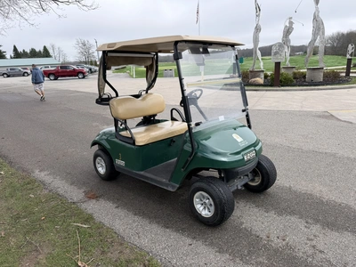 (1) 2015 E-Z-Go golf cart with a Kawasaki gas engine, includes Club canopy and ball washer, fold-dow...