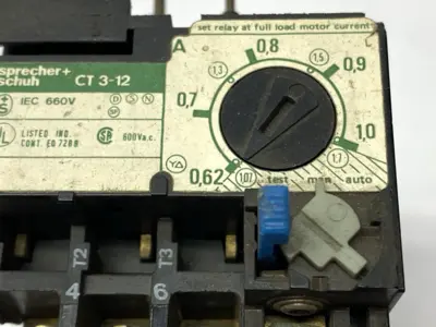 USED SPRECHER + SCHUH THERMAL OVERLOAD RELAY 0.62-1.0A DAMAGED