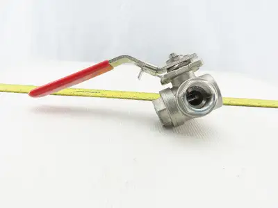 Unico 3-Way 1000 WOG 3/4" NPT CF8M Stainless Steel Ball Valve
