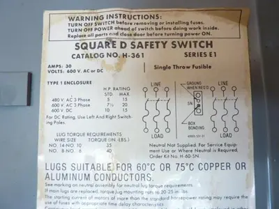 USED SQUARE D H-361