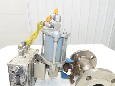 PMV P-2000 Electro-Pneumatic Valve Positioner with 2" ANSI Flange Ball Valve