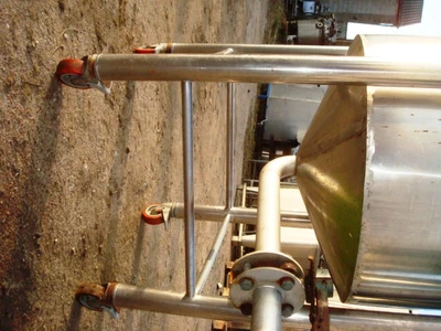 500L S/S Open Top Trolley Tank