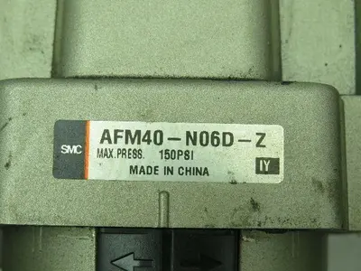 SMC AV500-N06-5DZ Valve 24VDC W/AFM40-N06D-Z Valve 150 PSI W/AW40-N06-Z 125 PSI