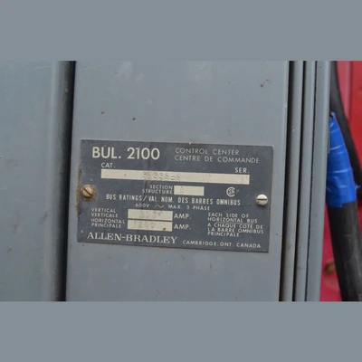 Allen Bradley 8 Bank Center Line 2100 Series MCC Panel