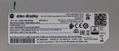 USED Allen-Bradley KINETIX 5500S2