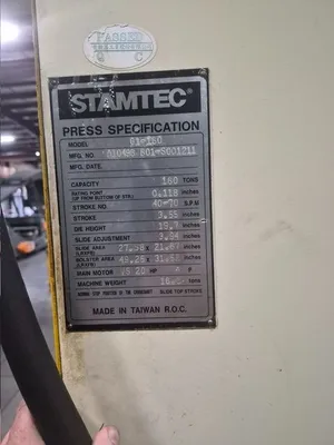 STAMTEC #G1-160-S Gap Frame (OBS) Presses | Universal Press & Machinery (UPM) (3)
