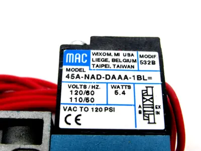 NEW MAC VALVES 45A-NAD-DAAA-1BL SOLENOID VALVE 45ANADDAAA1BL