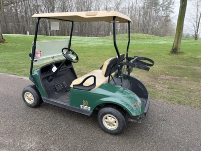(1) 2014 E-Z-Go golf cart with a Kawasaki gas engine, does not include Club canopy or ball washer, f...