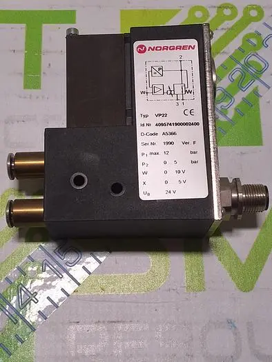 NORGREN VP22 A5366 PROPORTIONAL PRESSURE CONTROL VALVE