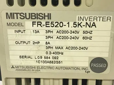 USED MITSUBISHI FR-E520-1.5K-NA