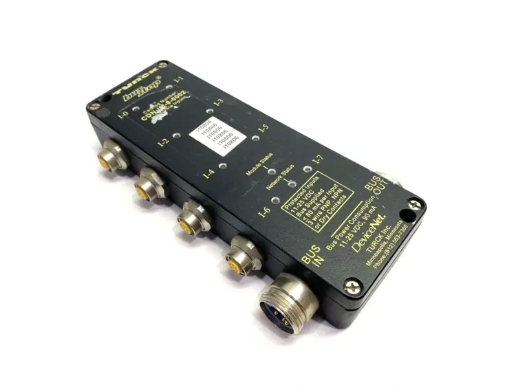 Used Turck DeviceNet Bus Stop 8 Discrete Inputs 11-25VDC Input / Output Modules Michigan US | Maverick Industrial Sales #1424641