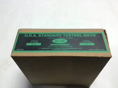 WS Tyler Standard Screen Scale Testing Sieve 20 Mesh .0328 Opening Inches