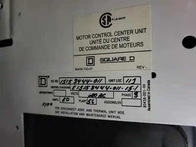 USED SQUARE D MODEL 6