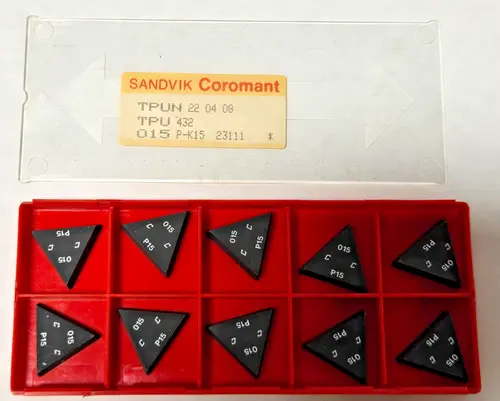SANDVIK Coromant TPU 432 22 04 08 015 P-K15 Lathe Mill Carbide Inserts 10 Pcs
