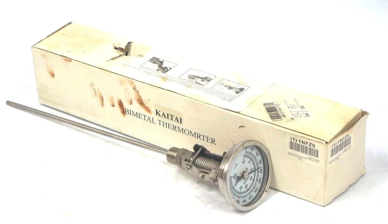 NEW KAITAI 1NFZ9 BI-METAL THERMOMETER 0-250DEG. F