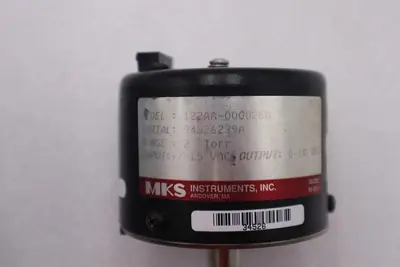 MKS INSTRUMENTS 122AA-00002BB PRESSURE TRANSDUCER TYPE 122A STOCK #K-1204A