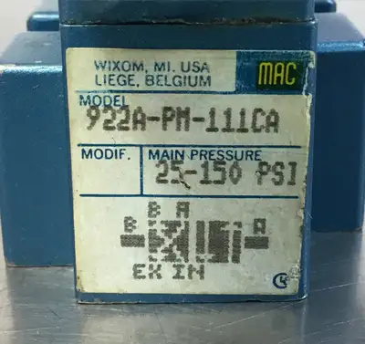 Used MAC _UNKNOWN_ Valves/Fittings South Carolina US | Palmetto Automation #1290008