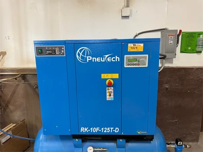 Used 2023 PNEUTECH "RK-10F-125T-D" Tank Mounted Air Compressors Illinois US | MachineryMax #1337482