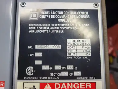 USED SQUARE D MODEL 6