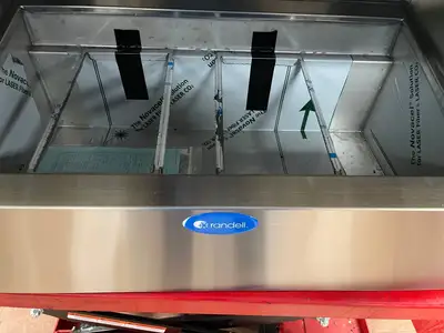 New | in-Stock Randell Used Randell CR9039 Refrigerated Countertop 39" Condiment Prep Rail Food Prep Tables Illinois US | Falcon Restaurant Supply #1376096