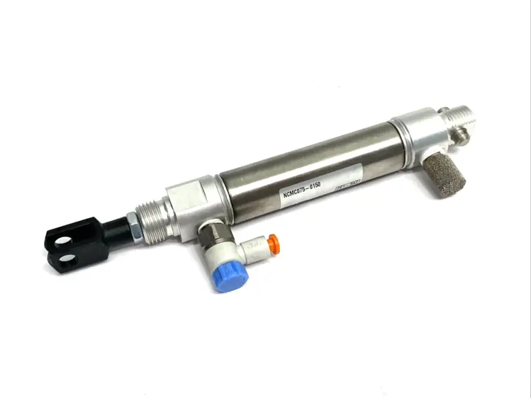 Used SMC ROUND BODY AIR CYLINDER 0.75" BORE, 1.5" STROKE Cylinders Michigan US | Maverick Industrial Sales #1092674