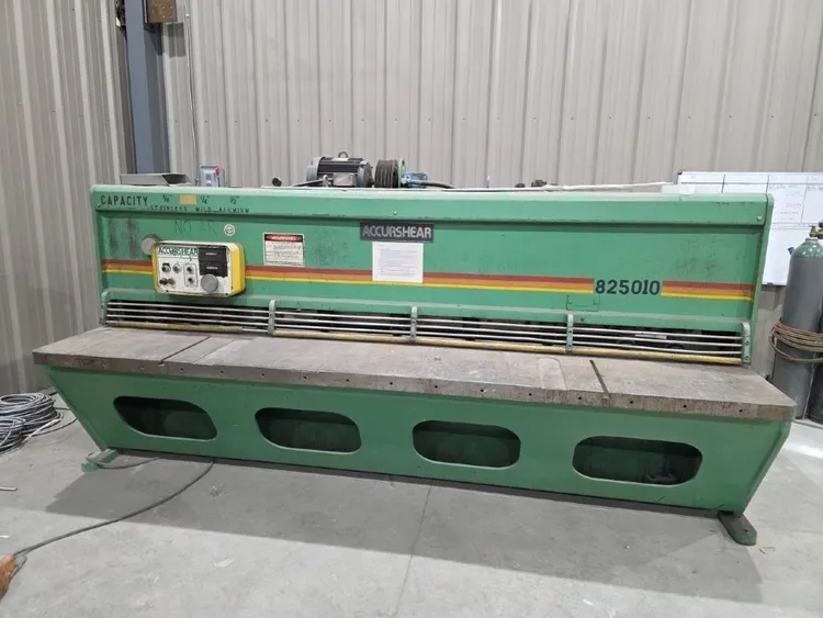 Used 1984 ACCURSHEAR 825010 Power Squaring Shears (Inch) Utah US | Used Fab Machines #797945