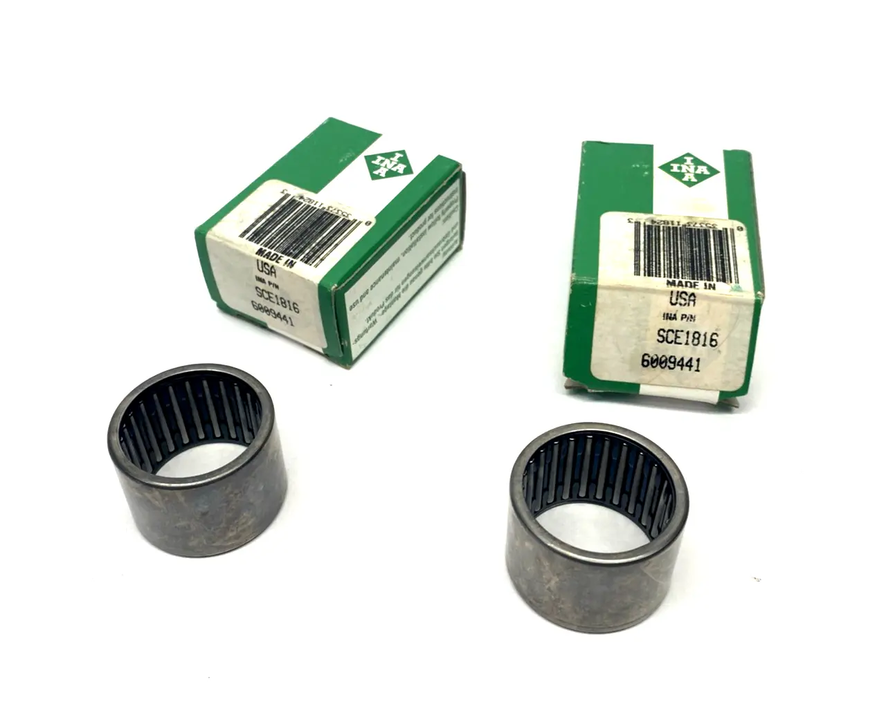 SCE1816 | INA  Drawn Cup Needle Roller Bearing 1.125" Bore, 1.375" OD, 1" Wide 2PK - New