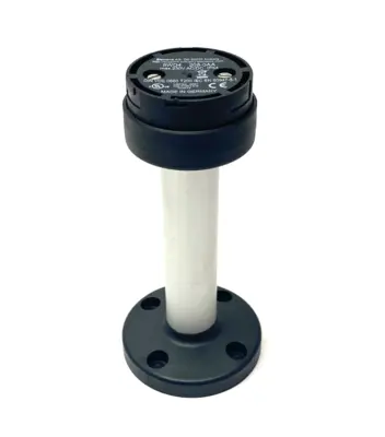 USED SIEMENS STACK LIGHT ELEMENT BASE MODULE 50MM BLACK W/ 4" POLE