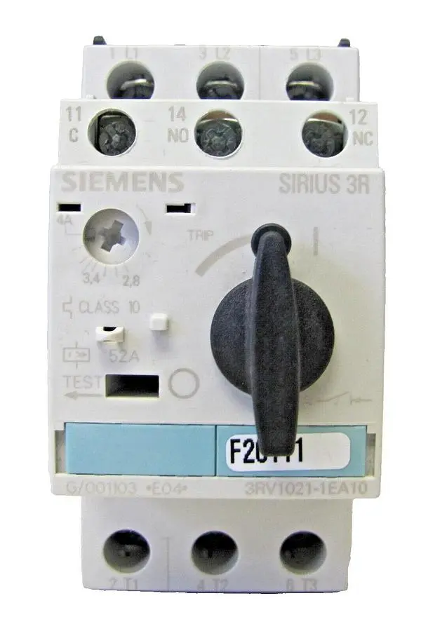 Siemens 3RV1021-1EA10 Manual Motor Starter Circuit Breaker 4 Amps 4A