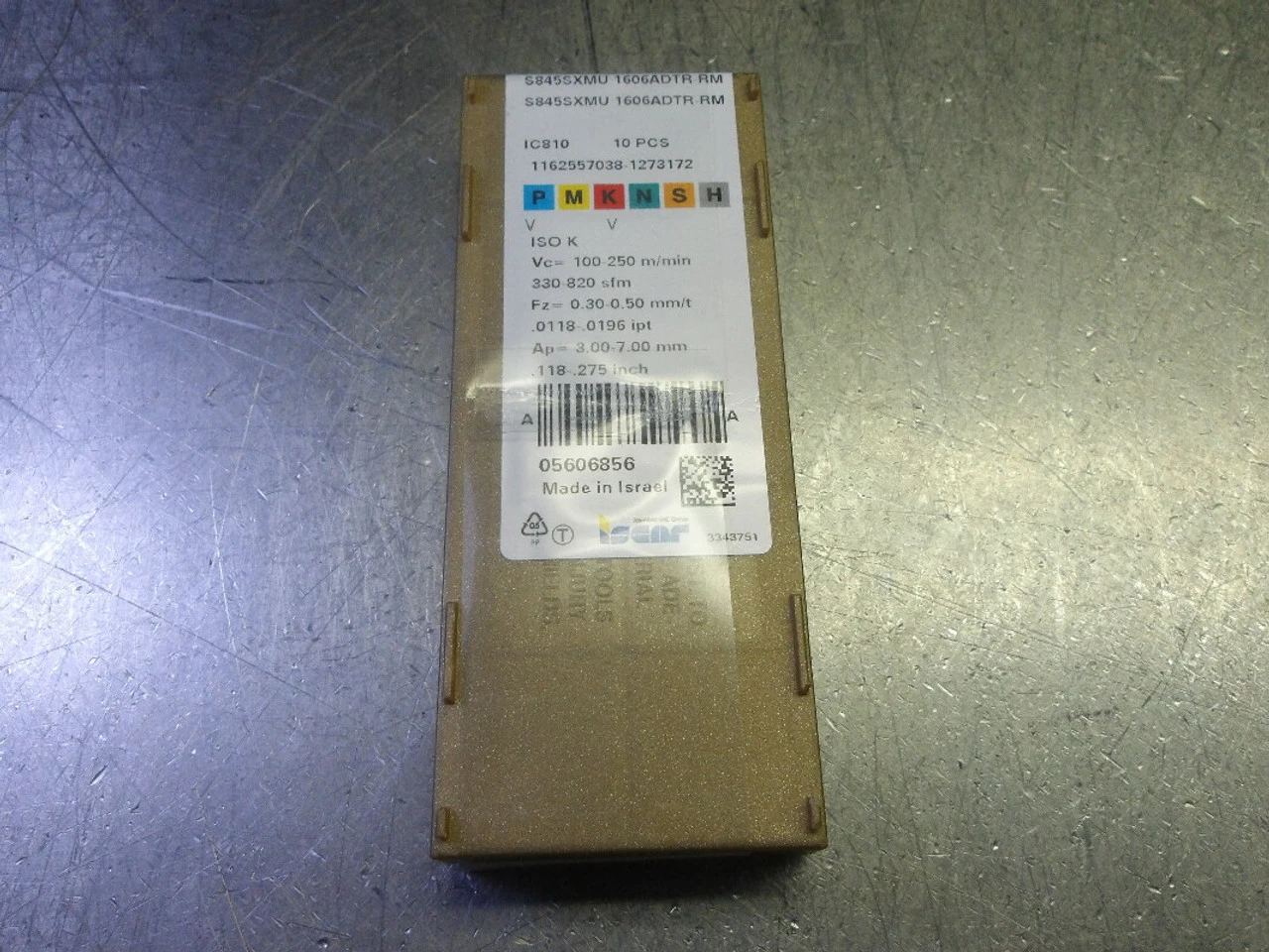 Iscar Carbide Milling Inserts QTY10 S845SXMU 1606ADTR-RM IC810 (LOC876)