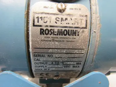 Rosemont 1151GP5S22B1M4 Pressure Transmitter 0-750 IN H20