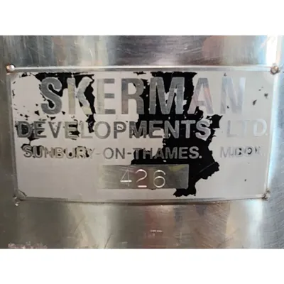 Used 25 Gallon Skerman Stainless Steel Vertical Mix Tank