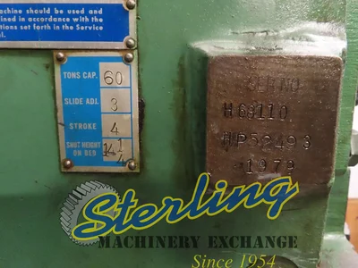 Used BLISS C-60 O.B.I. Presses California US | Sterling Machinery Exchange #1466177