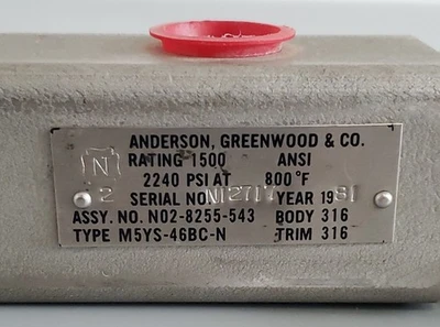 NEW Anderson Greenwood M5YS-46BC-N