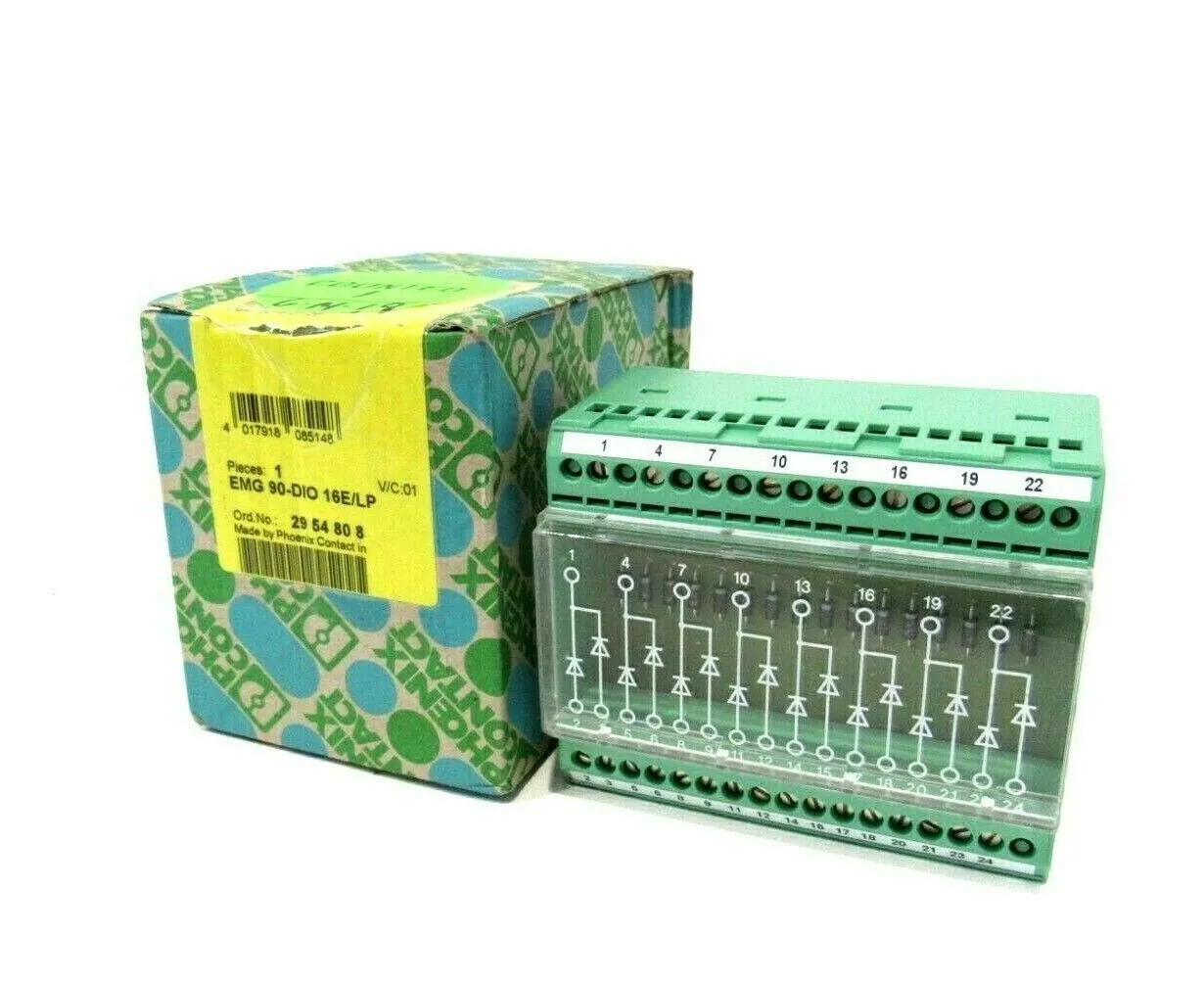 NEW PHOENIX CONTACT EMG 90-DIO 16E/LP DIODE BLOCK 2954808 EMG90DIO16ELP