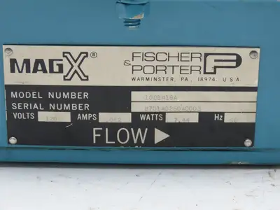 Fischer Porter 10D1419A Mag X Flow Meter 1/2" ANSI 120V 275PSI 1.6GPM Teflon