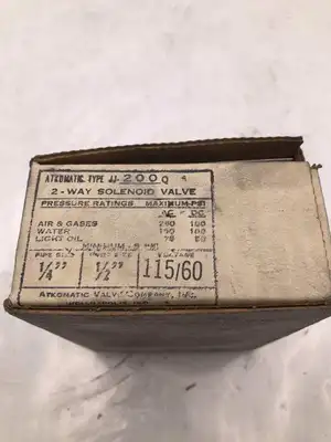 Atkomatic Valve Co. JJ-200Q 1/4″ Bronze 2-way Solenoid Valve 75/150/250PSI -NIB