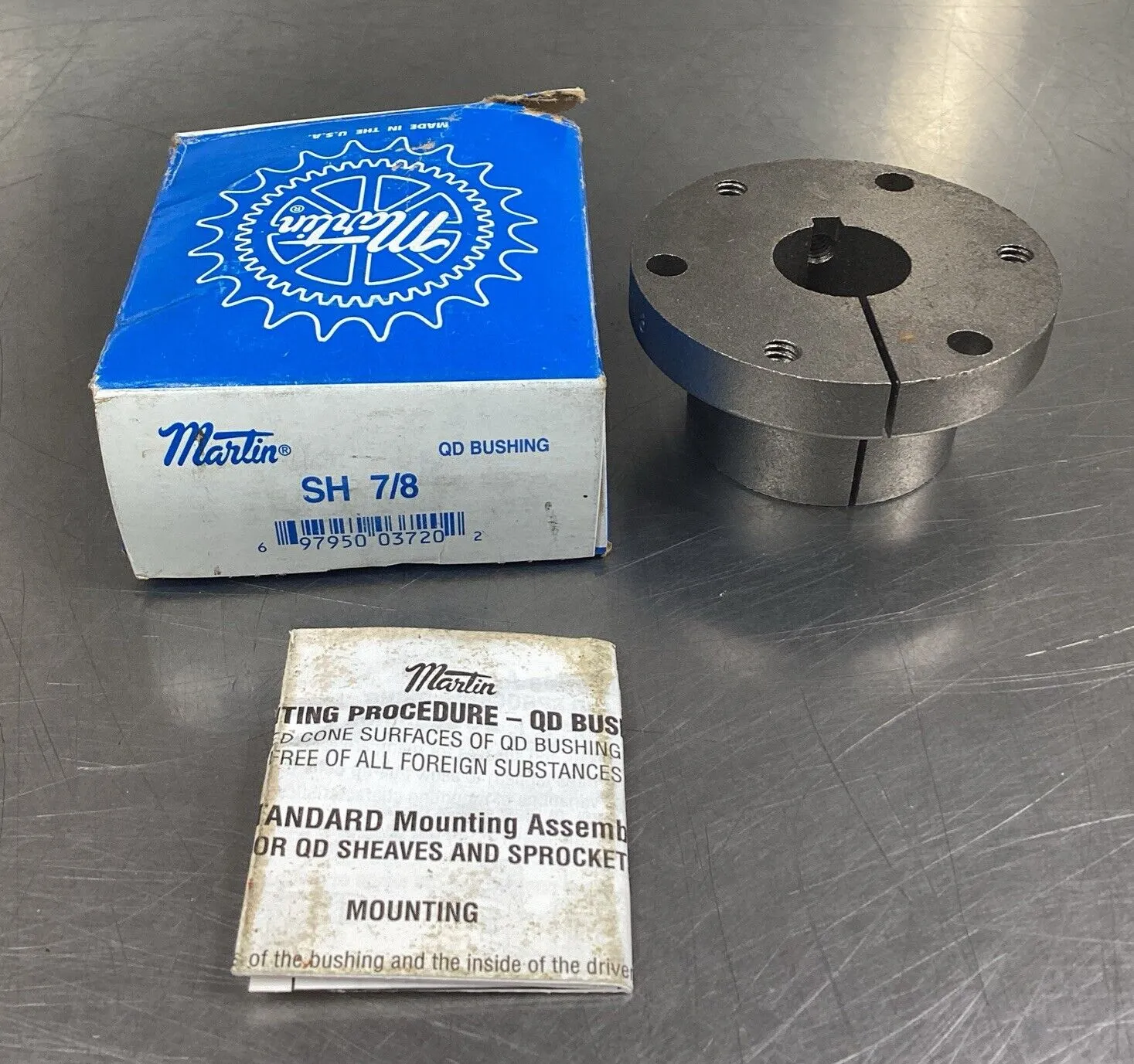 Martin Quick Disconnect SH 7/8 Carbon Steel Keyed Bushing 6B-2