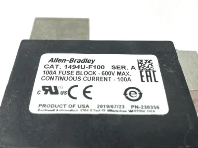 New | in-Stock Allen-Bradley Ser. A Fuse Block 3-Pole 600V 100A Fuse Accessories Michigan US | Maverick Industrial Sales #1400862