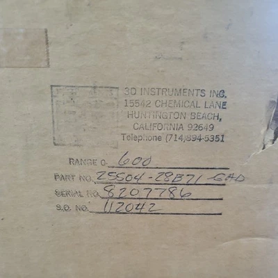NEW 3D Instruments 25504-28B71 GAD